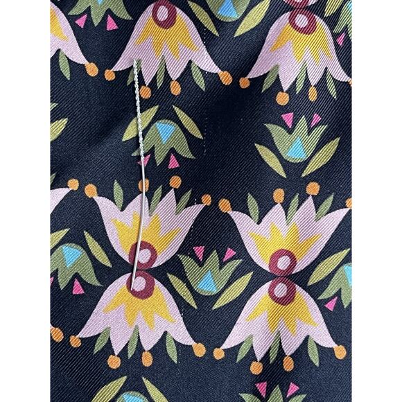 LA DOUBLEJ Sz S Small Mini Swing Dress Silk Short Sleeve Bacetto - Picture 12 of 12